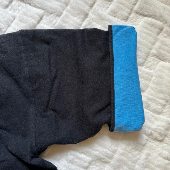 Vintage 1990s Black and Blue Baseball Style Volley Graphic T-Shirt S - Picture 5 of 8